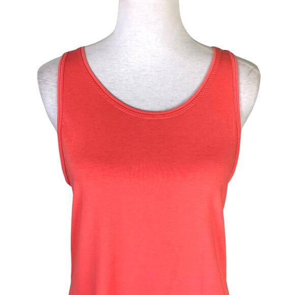 Athleta Bold Orange Criss Cross Cut Out Back Yogini Tank - Picture 4 of 10